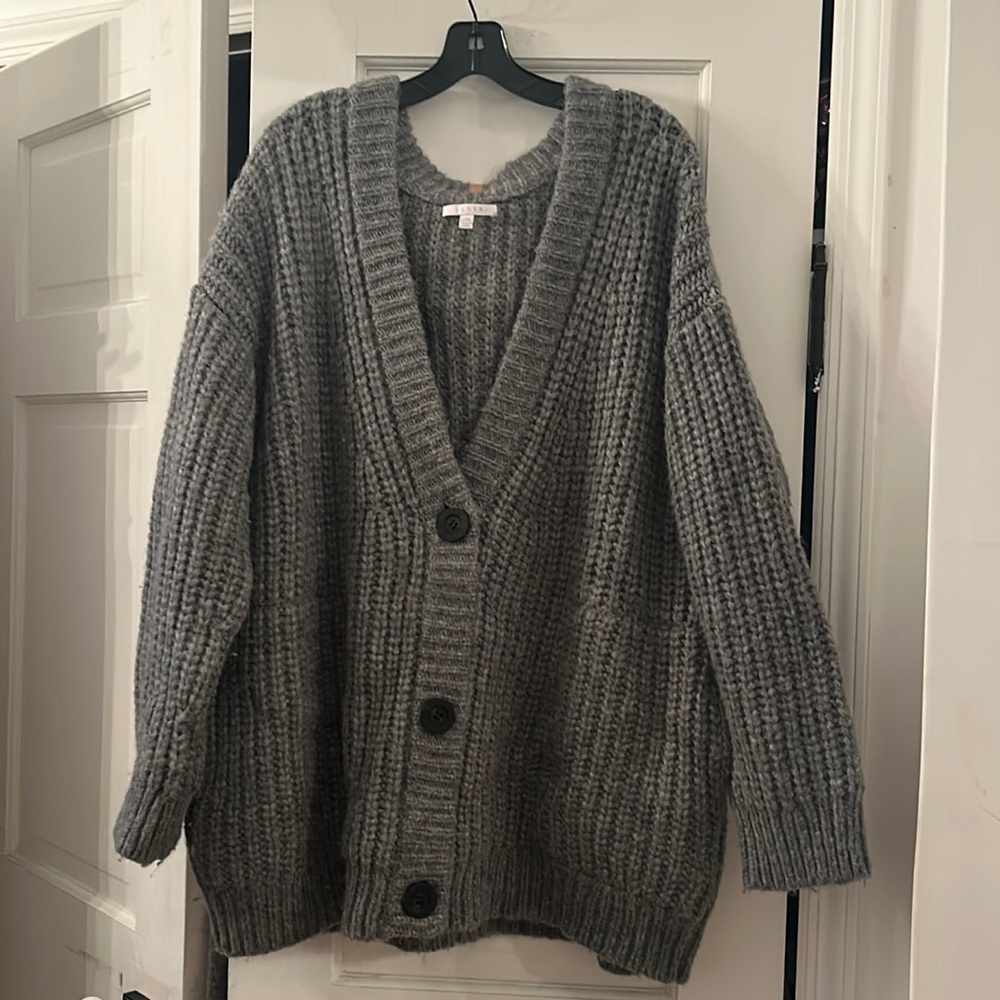 Lunya Gray L/XL Grandfather Cardigan - Like New!